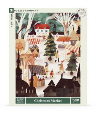 New York Puzzle Company Christmas Market 1000 Piece Puzzle - Macy's
