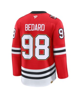 Men's Connor Bedard Red Chicago Blackhawks Centennial Premium Jersey