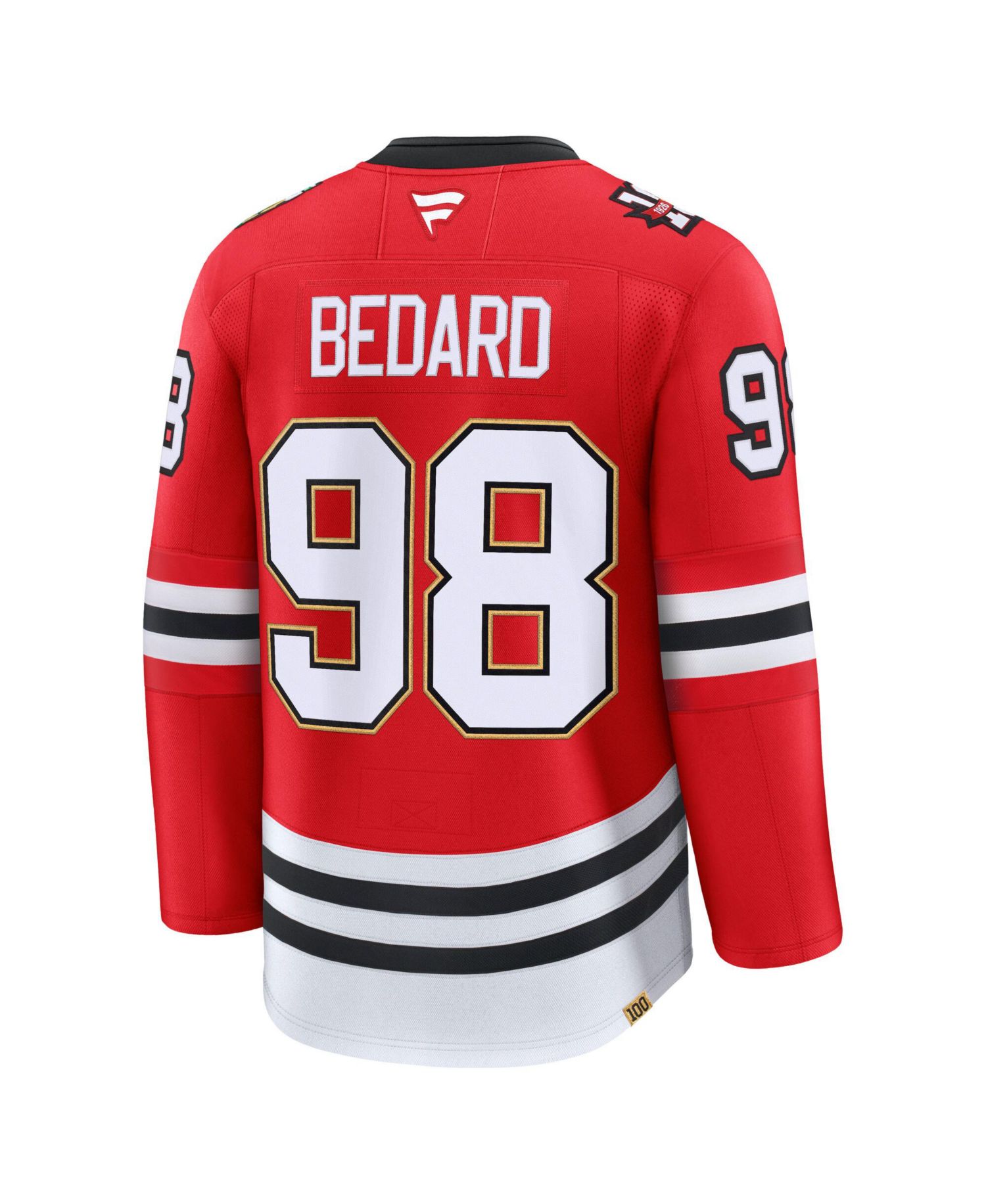 Men's Connor Bedard Red Chicago Blackhawks Centennial Premium Jersey