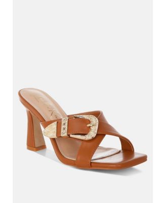 Women's Mohaya Engraved Metallic Buckle Sandals