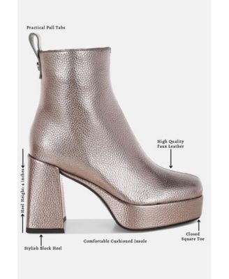 Womens Poulin Faux Leather Chelsea Boots