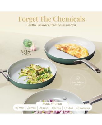 Nonstick Ceramic Titanium Reinforced Modern 15-Pc Cookware Set