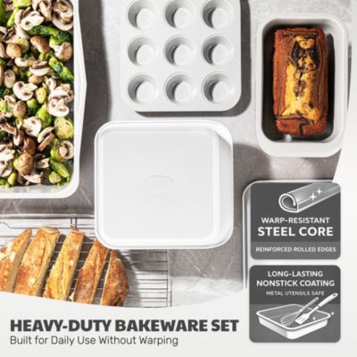 6-Piece Nonstick Stackable Nesting Bakeware Set