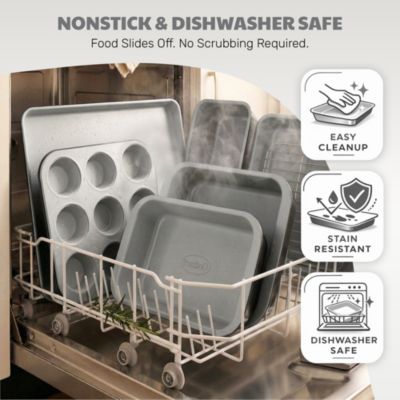 6-Piece Nonstick Stackable Nesting Bakeware Set