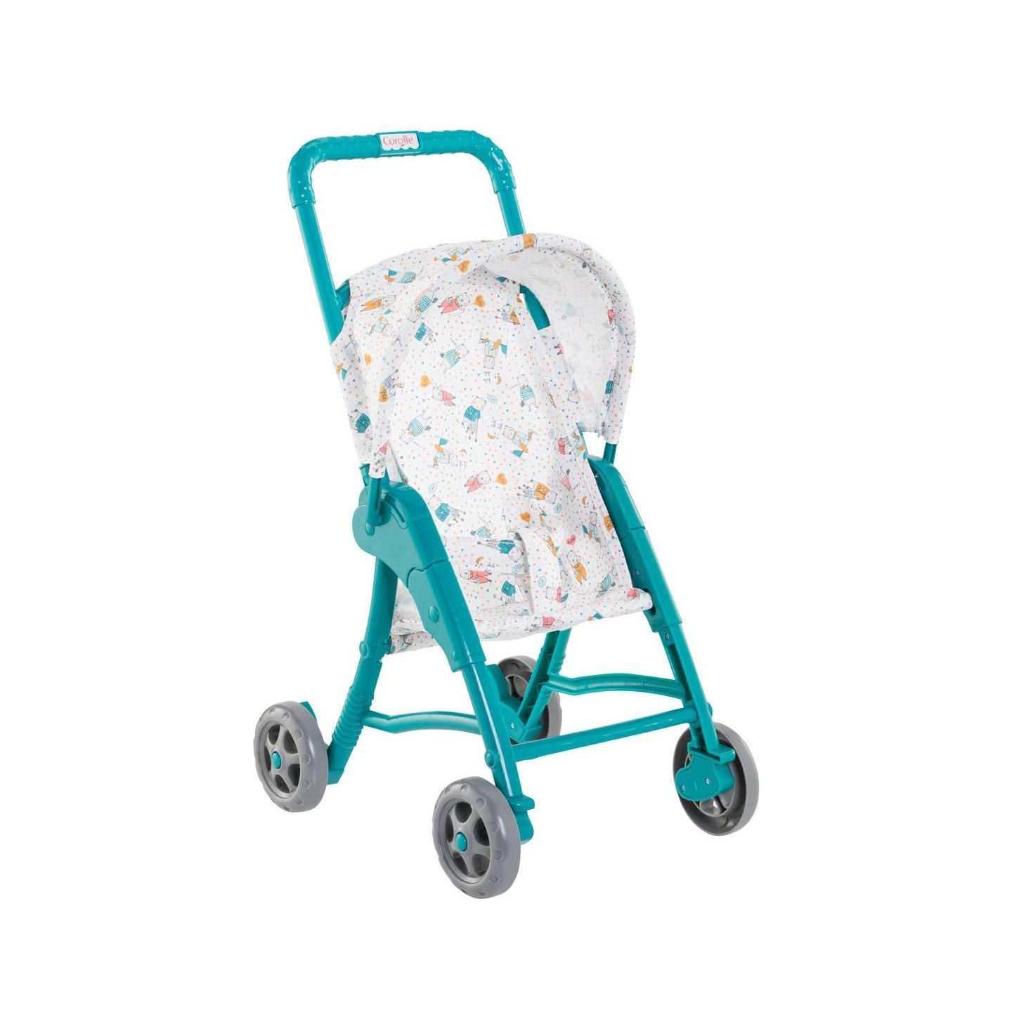 Детская игрушка Corolle Toddler's First Doll Stroller, Fits Baby Dolls up to 12", Ages 18 Months+, цвет: Бирюзовый / Аквамариновый — фото 1