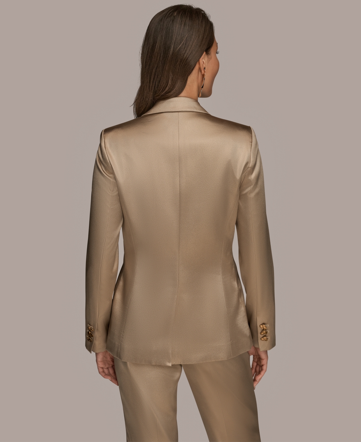 Donna Karan New York Satin One-button Blazer