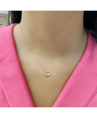 Gold Bee Necklace 14K Gold
