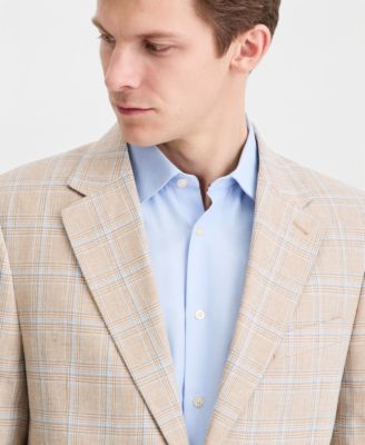 Men's Cotton & Linen Printed Modern-Fit Sport Coat