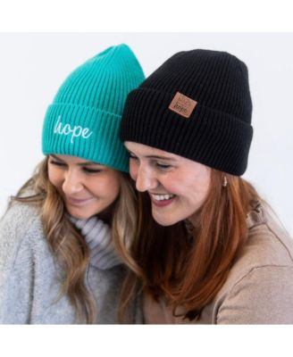 Unisex Ribbed Beanie - Black