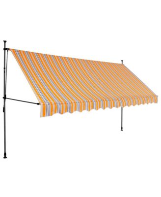Retractable Awning Yellow and Blue