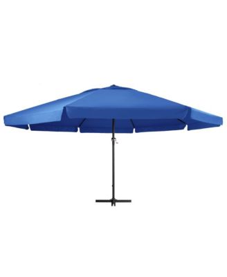 Garden Parasol Azure Blue Polyester with PA coating Large