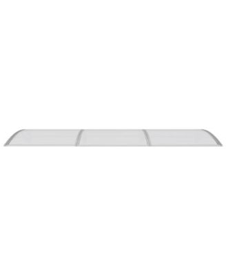 Door Canopy Grey Polycarbonate, ABS, Aluminum 118.1 x 39.4 in