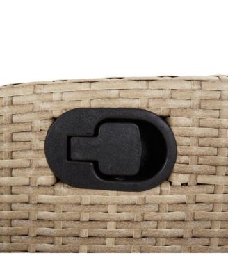 Reclining Garden Chair Set of 2 Beige