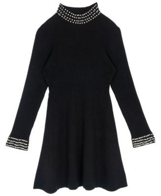 Girls' 7-16 Embellished Sweater Dress
