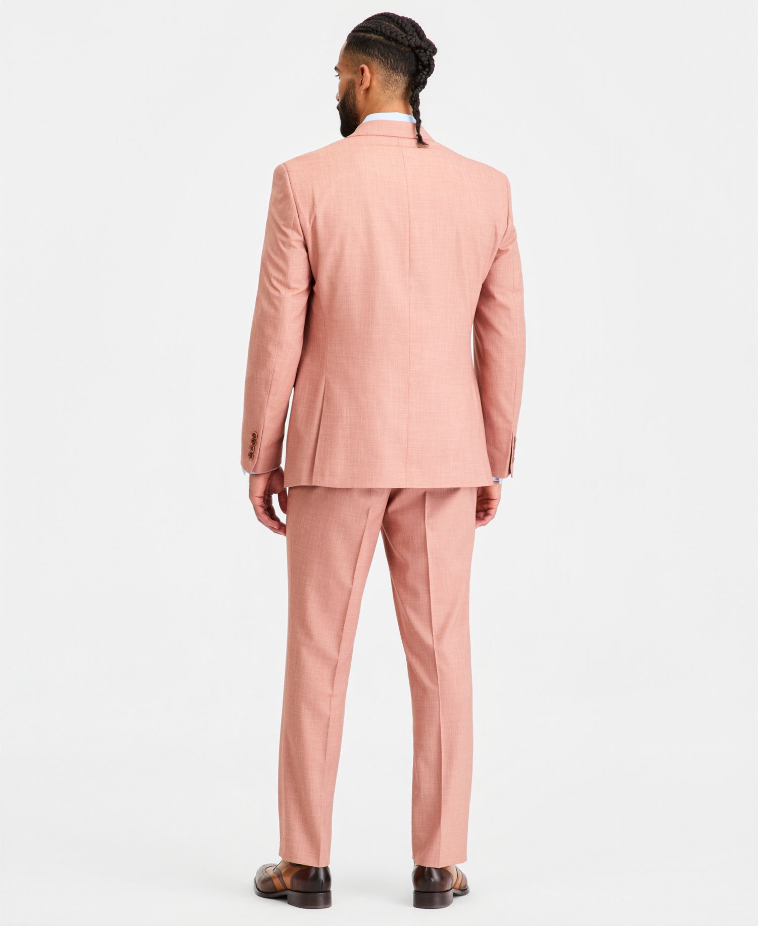 Men's Classic-Fit Rust Solid Suit Separates Pants