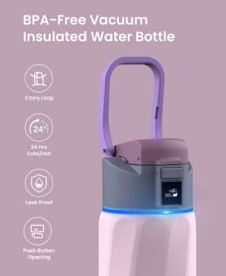 24 oz. Insulated Smart Water Bottle with Hydration Tracking
