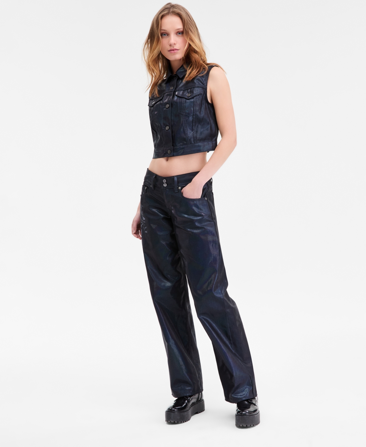 Levi's Women's Denim Trucker Vest In Blue