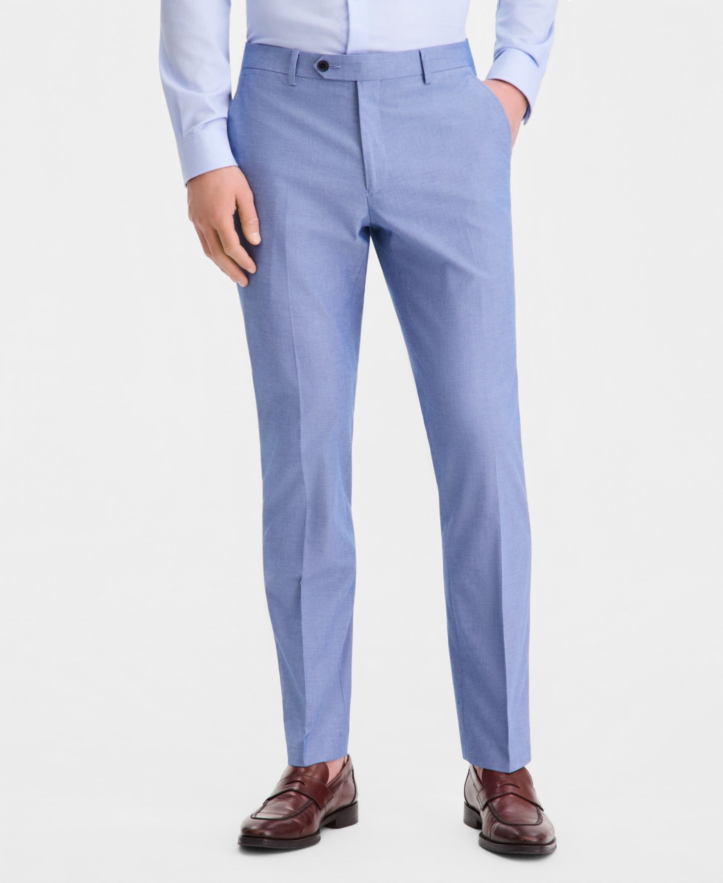 Мужские брюки Tommy Hilfiger Modern-Fit TH Flex Stretch Cotton Suit Separate, цвет: Синий — фото 2
