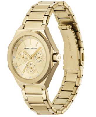 Armani Exchange Women's Multifunction Gold-Tone Stainless Steel Watch, 36mm