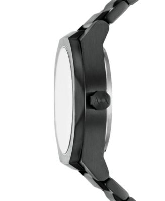 Armani Exchange Men's Sync Automatic Black Stainless Steel Watch, 44mm