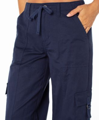 Juniors' Drawstring Cargo Utility Pants