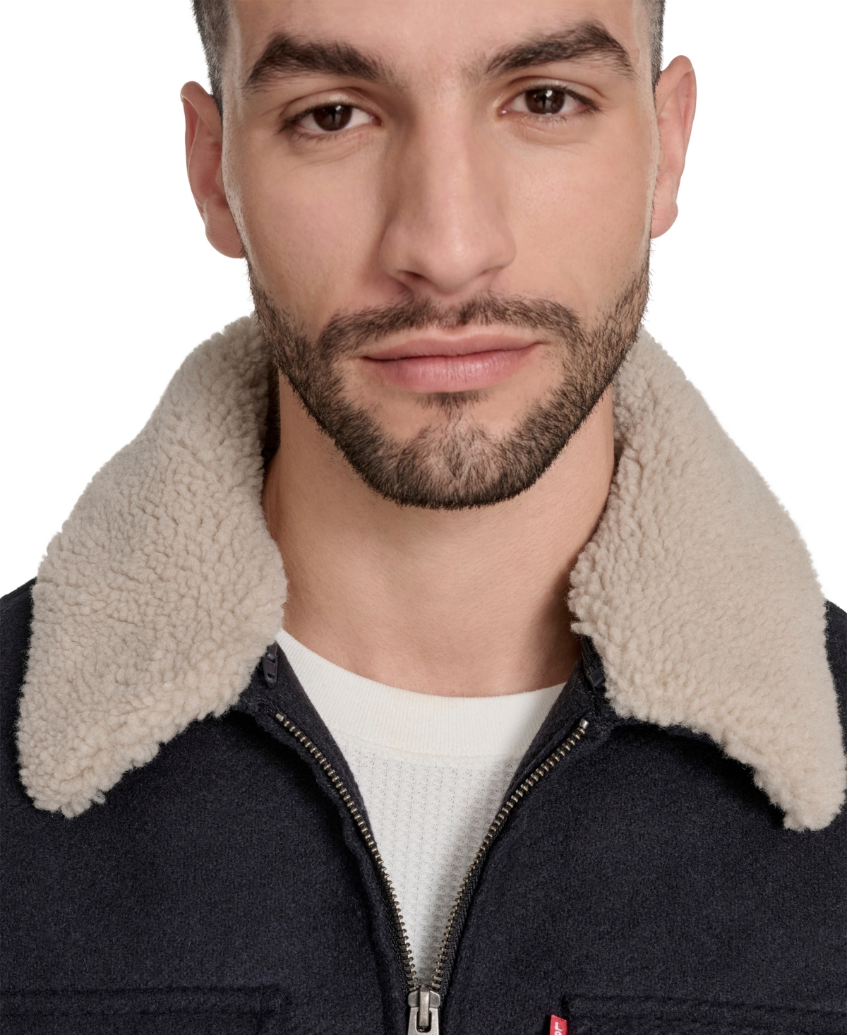 Levi's Men's Wool Blend Depot Sherpa Collar Jacket In Multi