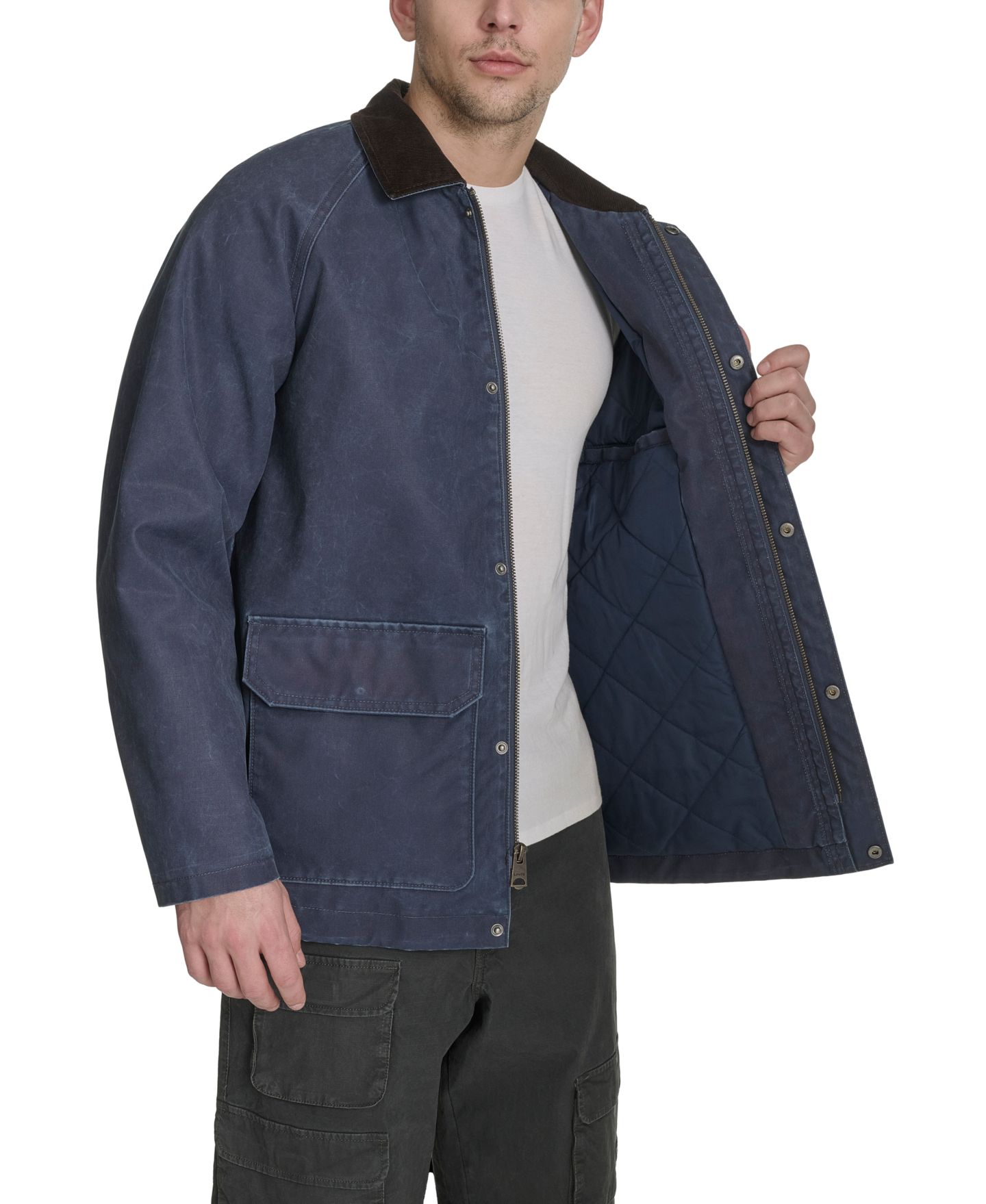 Мужская куртка Levi's Corduroy Collar Barn, цвет: Тёмно-синий — фото 3