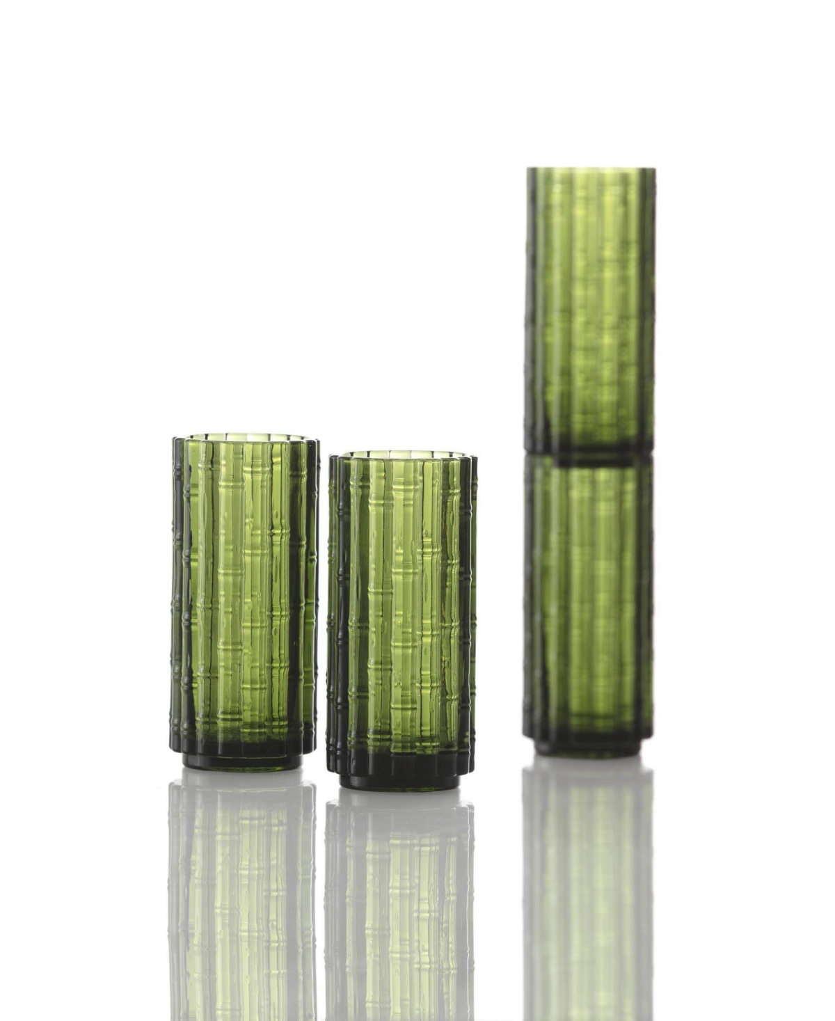 Fortessa Mahalo Collins Glass, Set Of 4 In Green