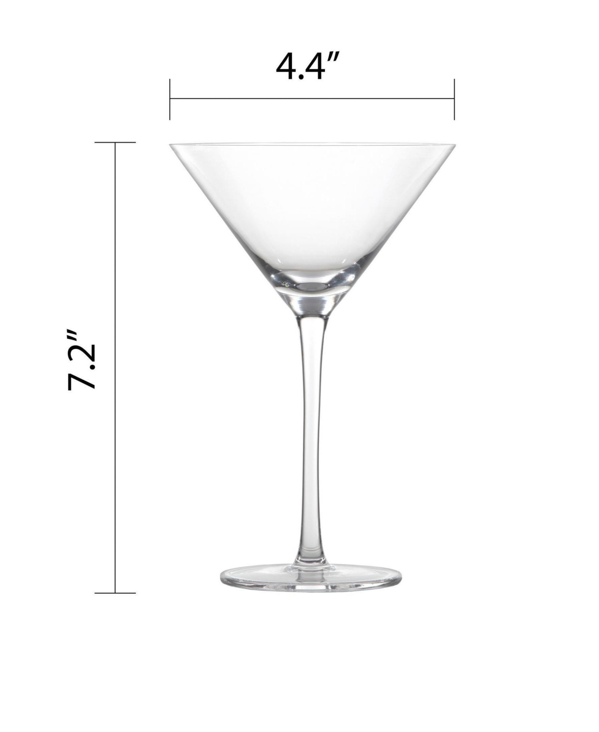 Fortessa Gala Martini Glasses, Set Of 4 In Transparent