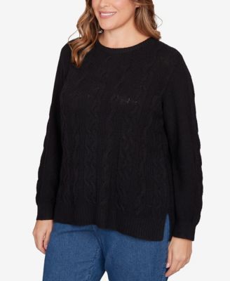 Plus Size Mixed Cable Cozy Sweater