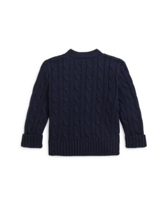 Baby Boys Cotton Cable-Knit Cardigan