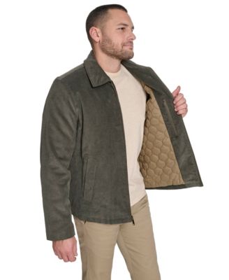 Men's Corduroy Front Zip Bomber Jacket