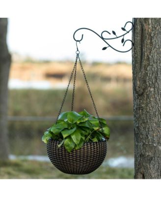 Decorative Metal Wall Mounted Hook for Hanging Plants, Bracket Hanger Flower Pot Holder, 2 Pack