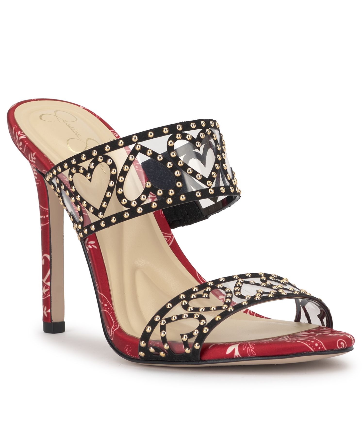 Women's Jovara Double Heart Band Stiletto Dress Sandals