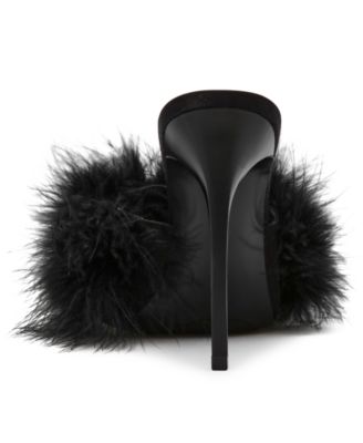 Women's Ashbey Feather Stiletto Dress Mules