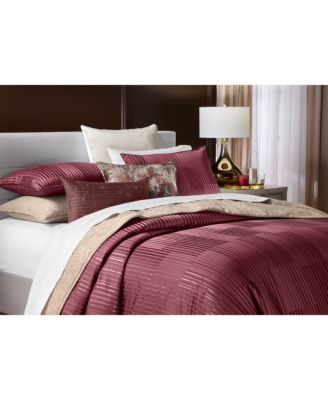 Metallic Strie Bordeaux 3-Pc. Duvet Cover Set, Full/Queen