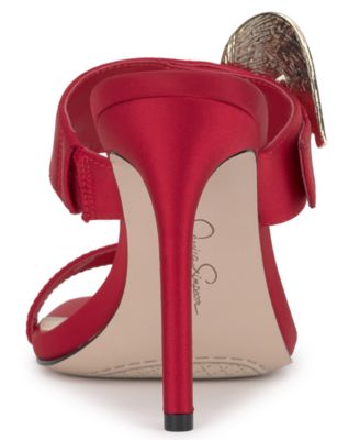 Women's Orrieta Heart Buckle Slip On Dress Sandals