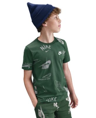 Nike - Big Kids Sportswear Printed Cotton T-Shirt