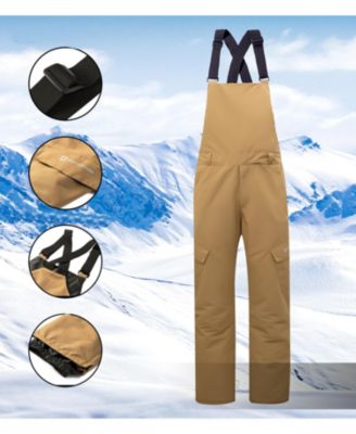 Men's Insulated Snow Bib Overalls Waterproof Ski Snowboard Pants