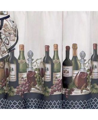 French Chateau Complete Rod Pocket 3 Piece Cottage Kitchen Curtain Set - 58 in. W x 24 in. L