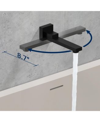 Wall Mount Shower System with Rain Shower Head, Handheld Spray and Faucet Set