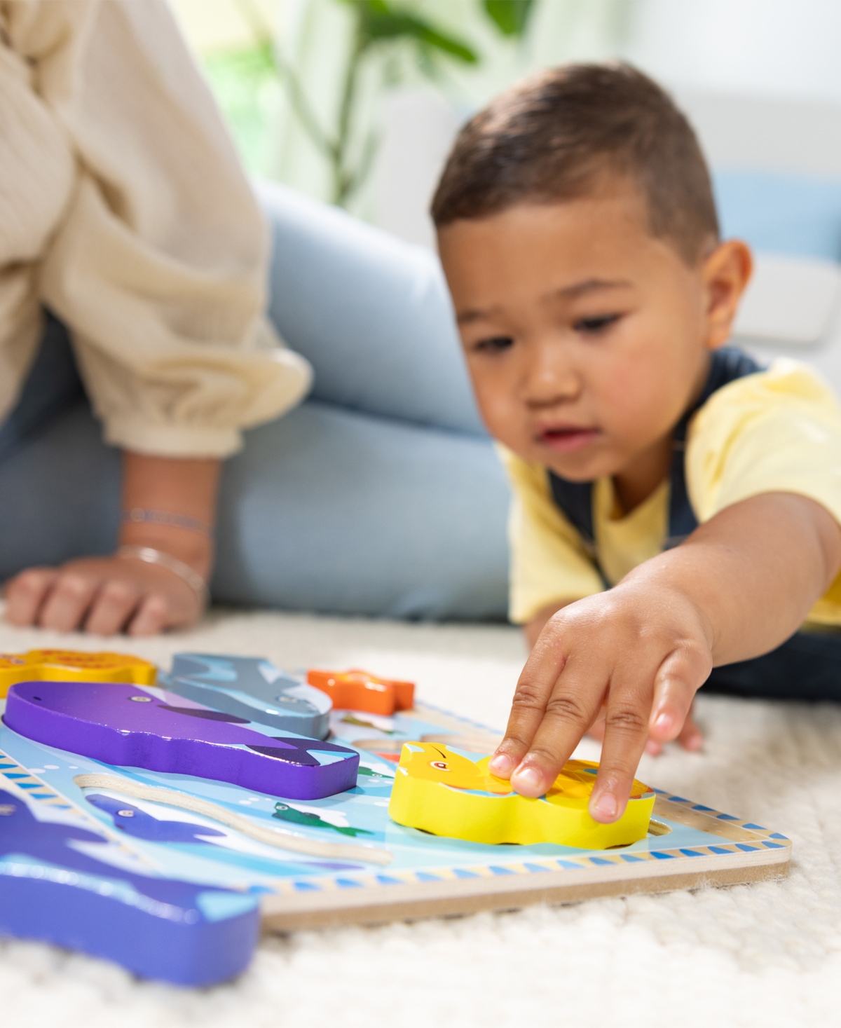 Melissa & Doug Sea Life Chunky Puzzle In Blue