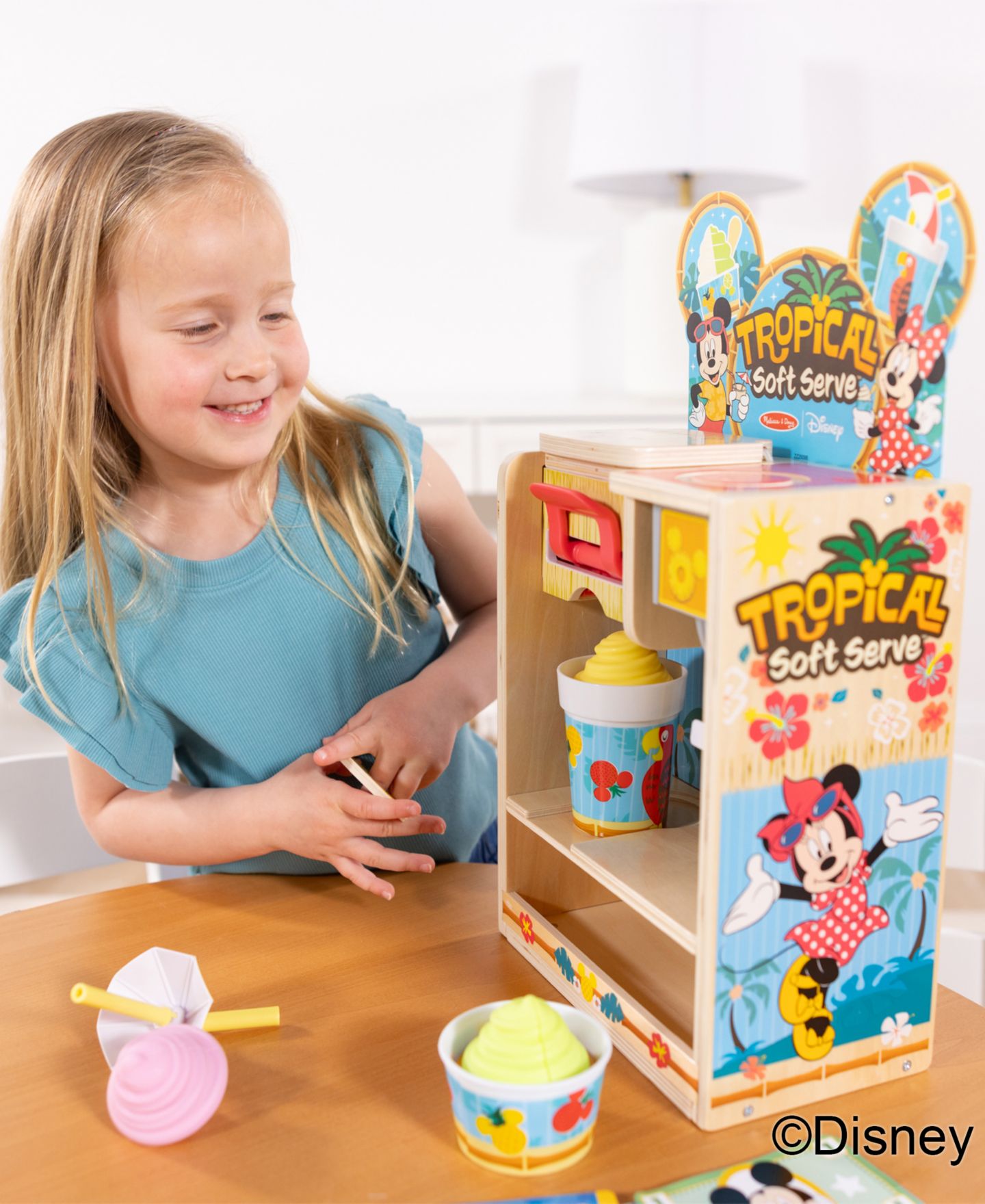 Детский игровой набор Melissa and Doug Mickey Mouse Tropical 23-Piece Soft Serve Playset, Ages 3+ — фото 6