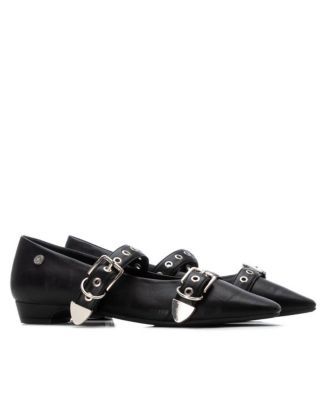 Women's Pointed Toe Mary Jane Ballet Flats By XTI