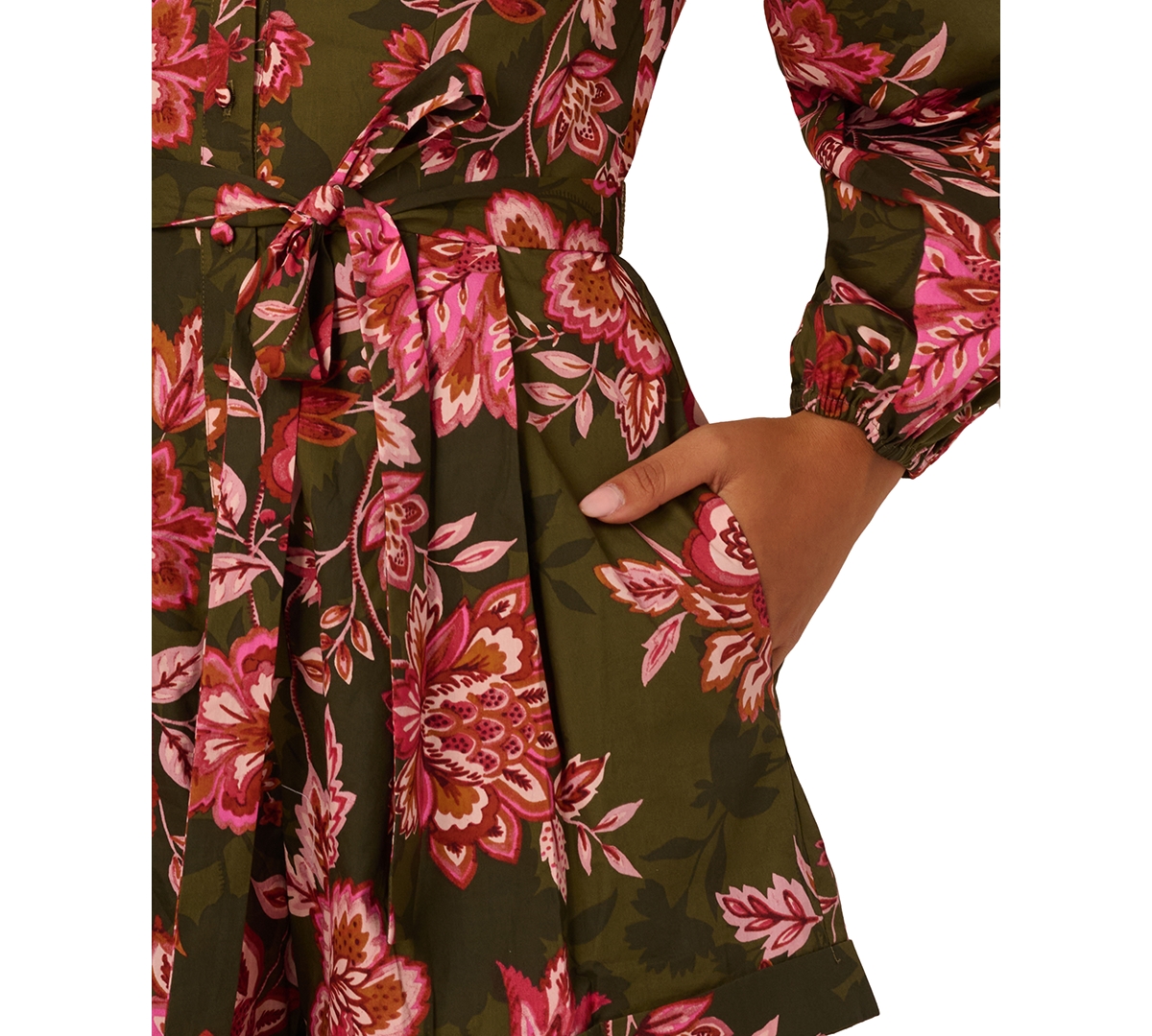 Adrianna By  Papell Women's V-neck Printed Romper Dress In Multi