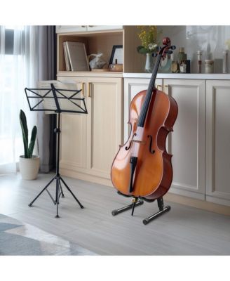 Folding Guitar Stand Floor A-Frame with Foam Arms Black Instrument Display Stand Universal Fit for Acoustic Guitars Banjo Electric Bass