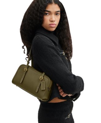 Swing Zip Small Leather Shoulder Bag