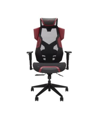 Gaming Chair With Lumbar Support, With Wheels for Computer/Desk/Office - Red