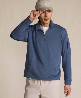 Men's Long Sleeve Cooling Performance Pique Quarter Zip