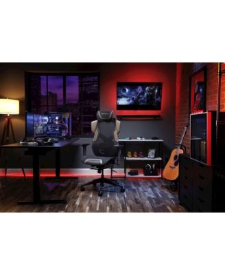 Gaming Chair With Lumbar Support, With Wheels for Computer/Desk/Office - Brown